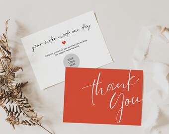 Editable Business Thank You Card Template - Etsy