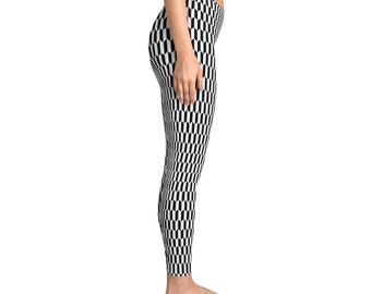Geometric Pattern Stretchy Leggings Design (AOP),Leggings,Workout Leggings,Gift For Women,Cool Leggings,Yoga Leggings,Gift For Her,Gift