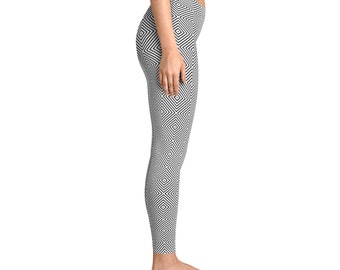 Geometric Pattern Stretchy Leggings Design (AOP),Leggings,Workout Leggings,Gift For Women,Cool Leggings,Yoga Leggings,Gift For Her,Gift