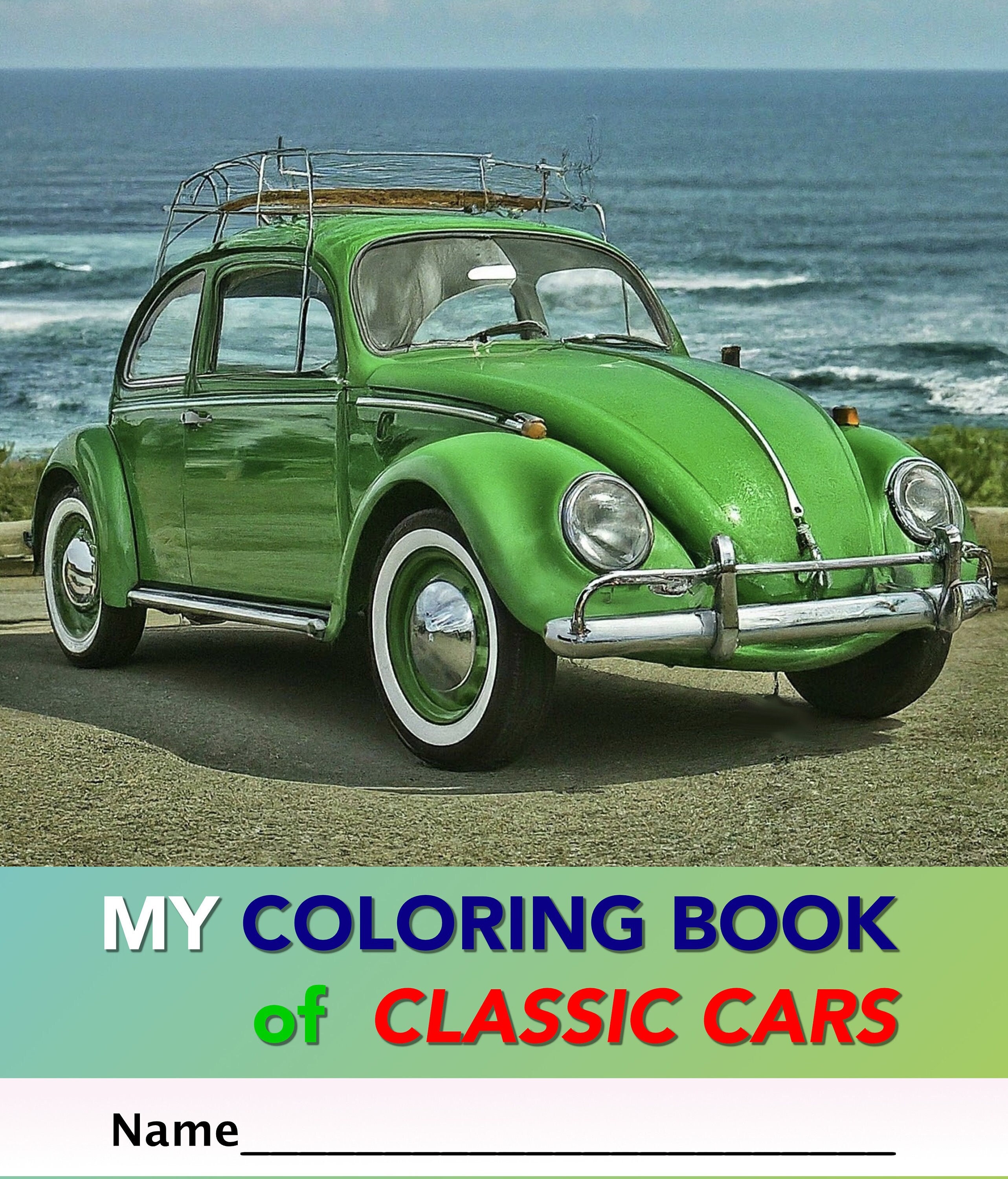 My Coloring Book of Classic Cars - Etsy