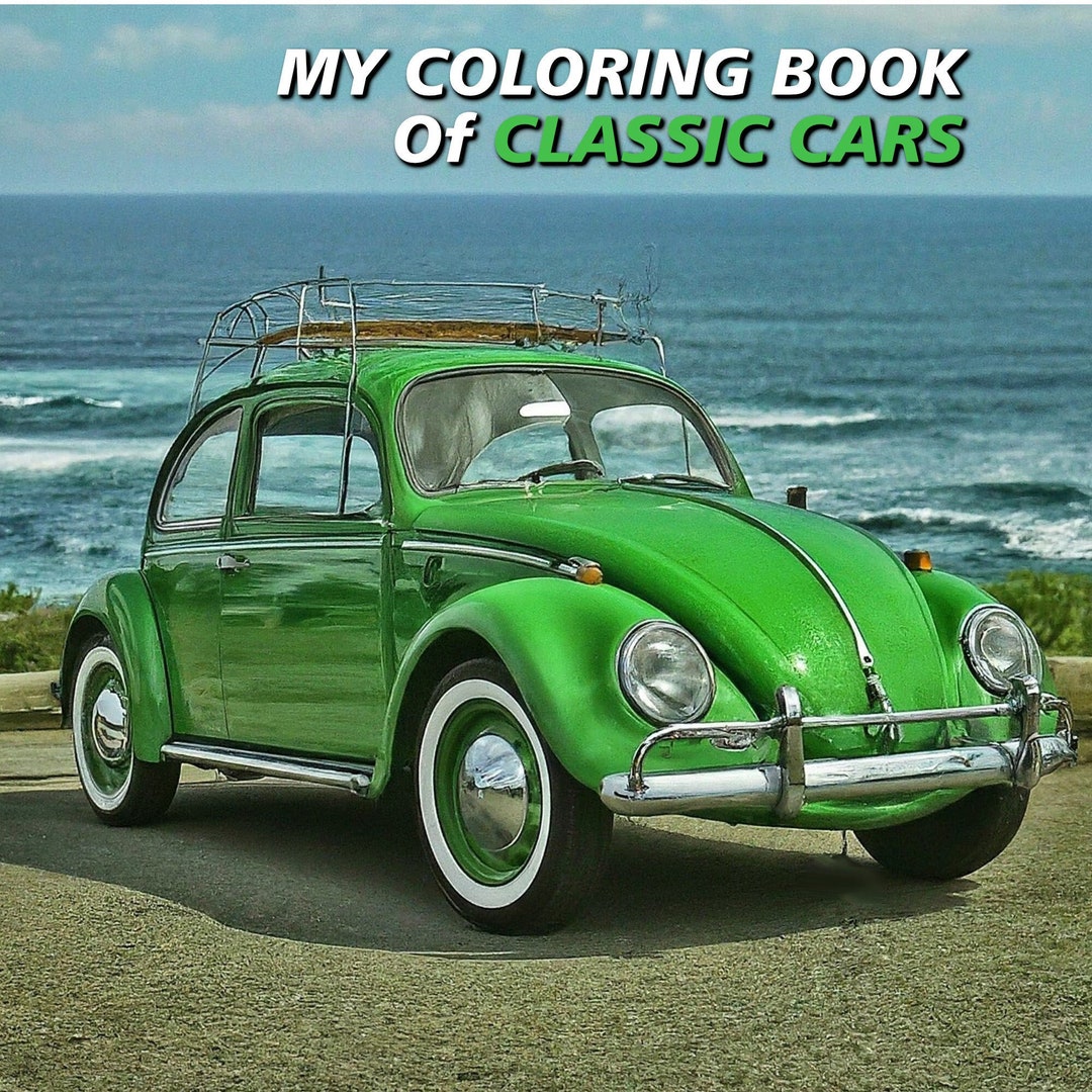 My Coloring Book of Classic Cars - Etsy