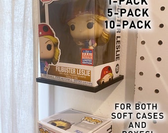 Funko Pop Floating Display Shelf, Adhesive Strips Included (Fits Standard Boxes or Soft Cases) - FAST SHIPPING