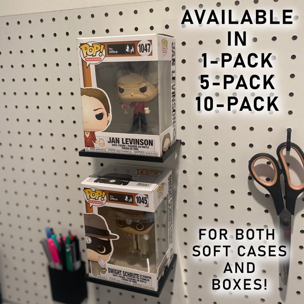 Funko Pop Floating Display Shelf for Handprint Pegboard (Fits Standard Boxes or Soft Cases) - FAST SHIPPING