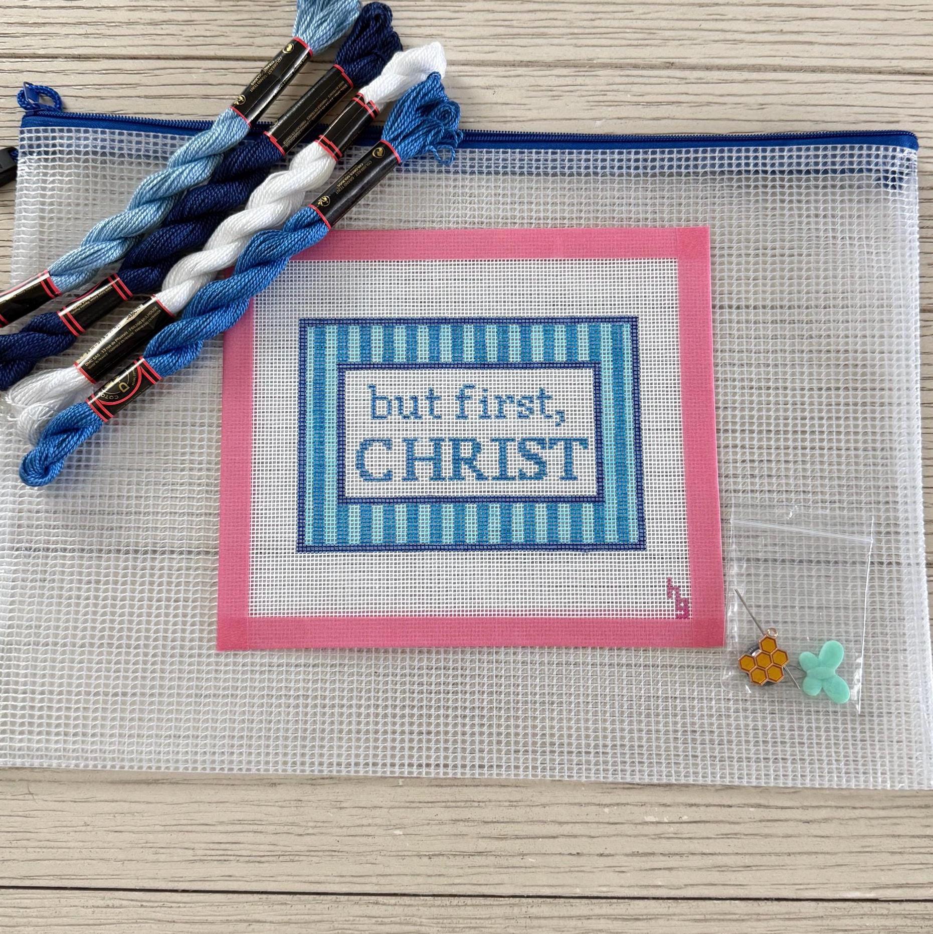 Threads For Jesus Jesus-christ Beginner Needlepoint Kit – Hand-painted Canvas, Threads ...