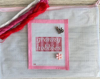 Granny Hobbies Needlepoint Kit – Beginner Handpainted Canvas