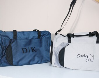 Personalized letter/Name gym bag, Custom duffel bag, Weekender bag, Travel carry-on bag, Overnight bag, Father's Day, Canvas tote bag