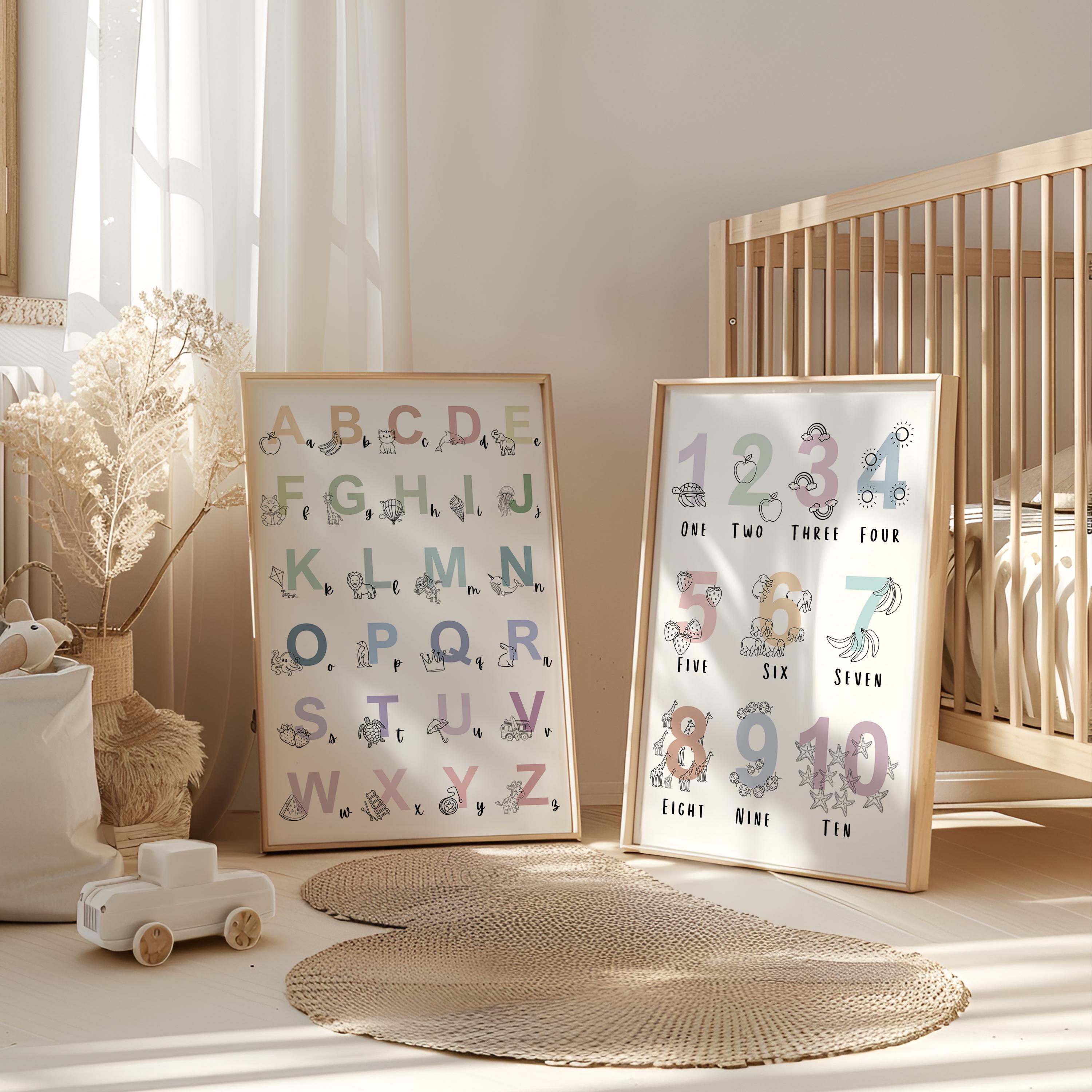 Educational Poster Set for Kids Room Education Wall Art for Homeschool ...