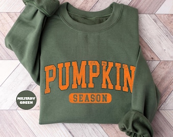 Pumpkin Season Sweatshirt, Womens Halloween Hoodie, Spooky Season Outfit, Retro Fall Sweater, Funny Halloween Gift Idea, Cute Fall Clothing
