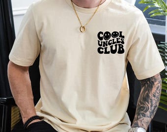 T-shirt cool Uncles Club Comfort Colors®, chemise nouvel oncle, cadeau t-shirt révélation de grossesse pour oncle, tenue cool et amusante pour oncle, cadeaux d'anniversaire pour oncle