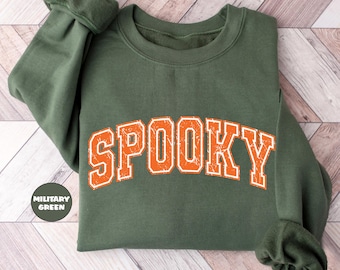 Spooky Sweatshirt, Halloween Hoodie, Womens Halloween Sweatshirt, Spooky Season Outfit, Retro Fall Sweater, Halloween Gift Idea, Cute Fall