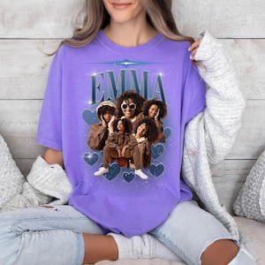 Custom Photo Comfort Colors® Shirt, Personalized Image T-shirt, Retro Valentines Day Outfit, Vintage Graphic Couples Tee, Girlfriend Gifts