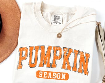 Comfort Colors® Retro Pumpkin Season Shirt, Womens Halloween Outfit, Spooky Season Tee, Funny Halloween Gift Idea, Cute Fall Clothing