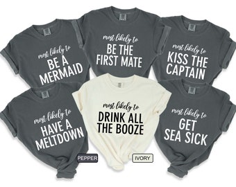 Custom Most Likely To Comfort Colors® Shirts, Funny Matching  T-shirts, Family Group Tees, Cruise Vacation Outfits Gifts