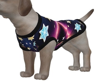 Neon Shooting Star Dog Shirt, Kleine Hond Tank Top, Neon Stars Little Canine Vest, Cadeau voor Hond Verjaardag, Doggy Outfit, Trendy Huisdier Kleding