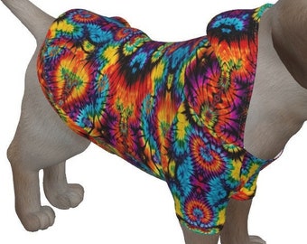 Sudadera psicodélica para perros, ropa para perros pequeños, ropa para perros grandes, sudadera para perros, jersey para perros, suéter, capucha, regalo para perros