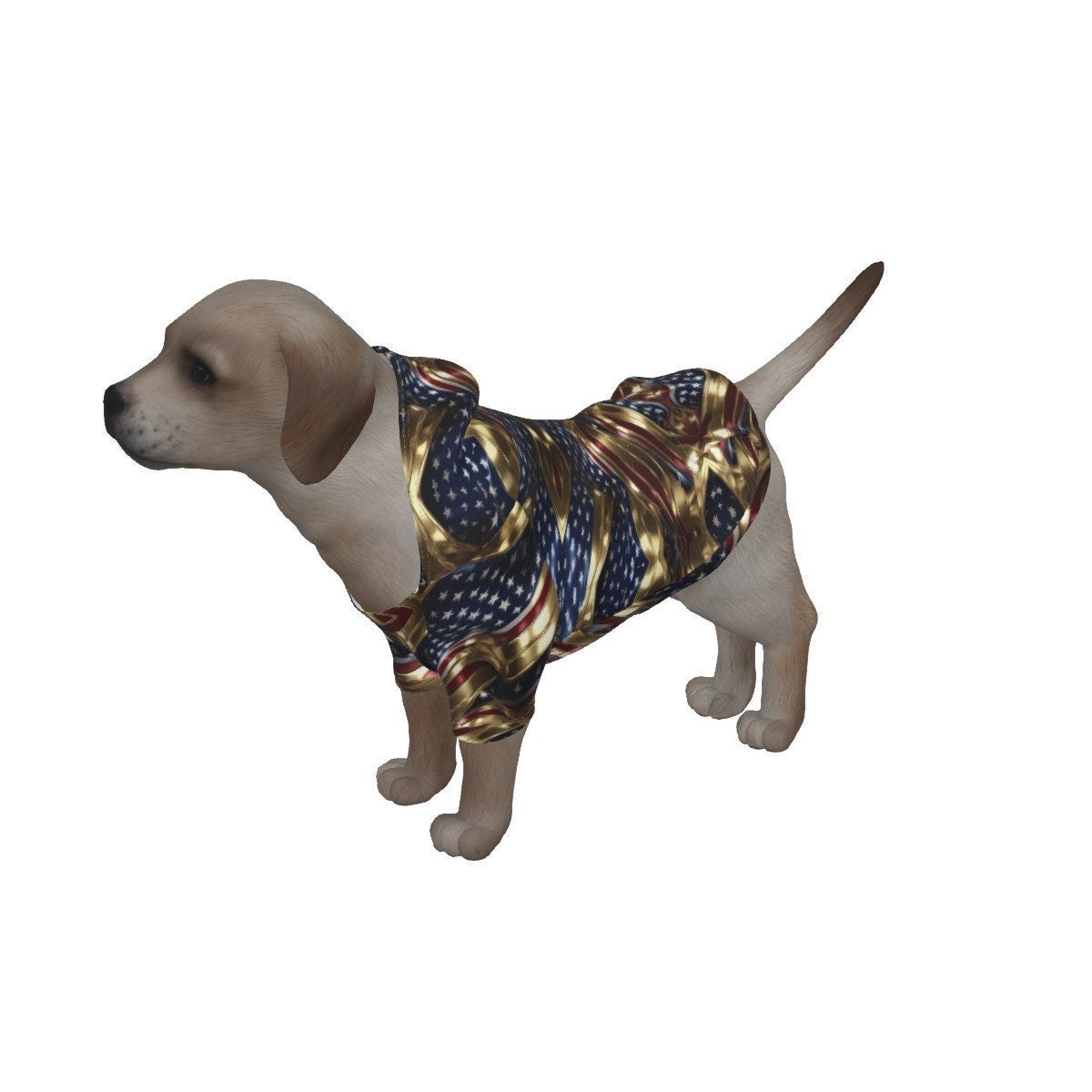 犬の服　国旗柄 アメリカ国旗柄の犬用パーカー、小型犬用服、大型犬用服、犬用