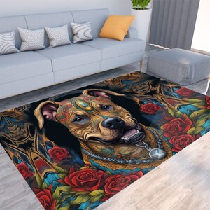 ハワイアンビーグル、犬用マット、ペット用ラグ、花柄、フェルトフロア