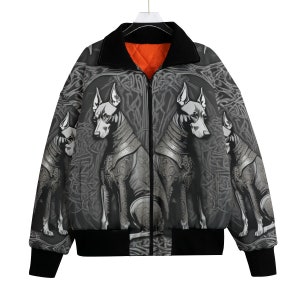 Poodle Japanese Tattoo Dog Bomber Jacket ,floral Custom Dog Coat