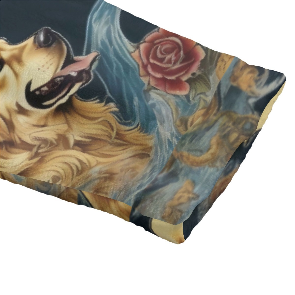 Baroque Golden Retriever Dog Plush Robe, Hooded Bathrobe, Unisex Robe ...