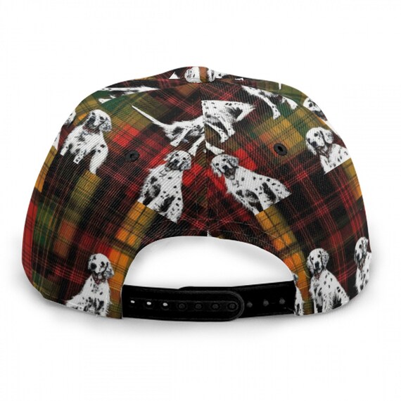 English Setter Plaid Baseball Hat, Custom Dog Breed Cap  display picture 3