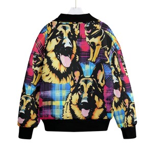 Polynesian German Shepherd Dog Sleeve Zip Bomber Jacket Dog In My Heart LT6