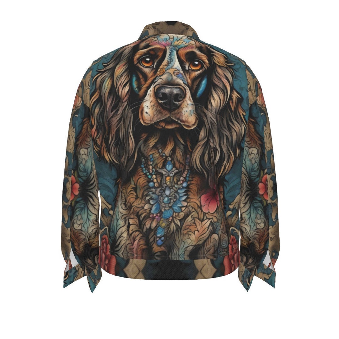 Bohemian Cocker Spaniel Dog Cotton Jacket, Unisex Lightweight Jean ...