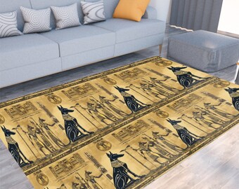 Egyptian Greyhound, Dog Mat, Pet Rug ,Felt Floor Mat ,Custom,Designer, Thick Mat, Gift, Non-Slip, Bohemian, Boho, Papyrus, Egypt Antiquity