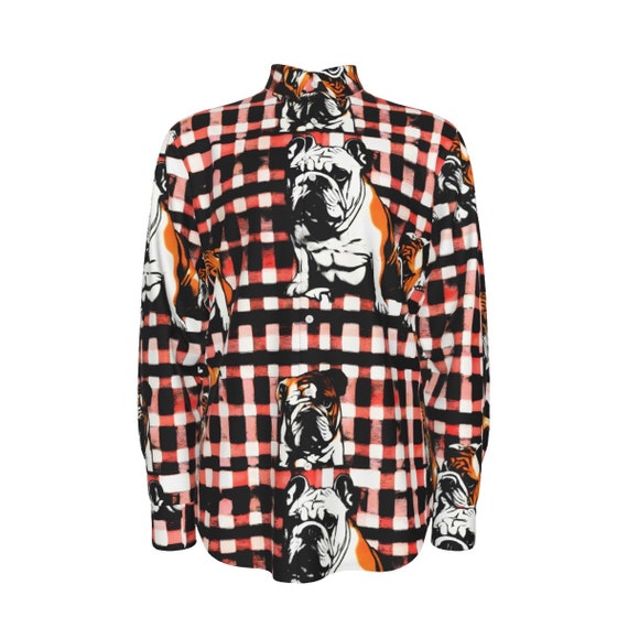 mens dog print dress shirt Golden Retriever Men Button Up Shirt, Dog Animal Navy Short Sleeve Print Casual Buttoned Down Summer Male Guys Collared Designer Dress