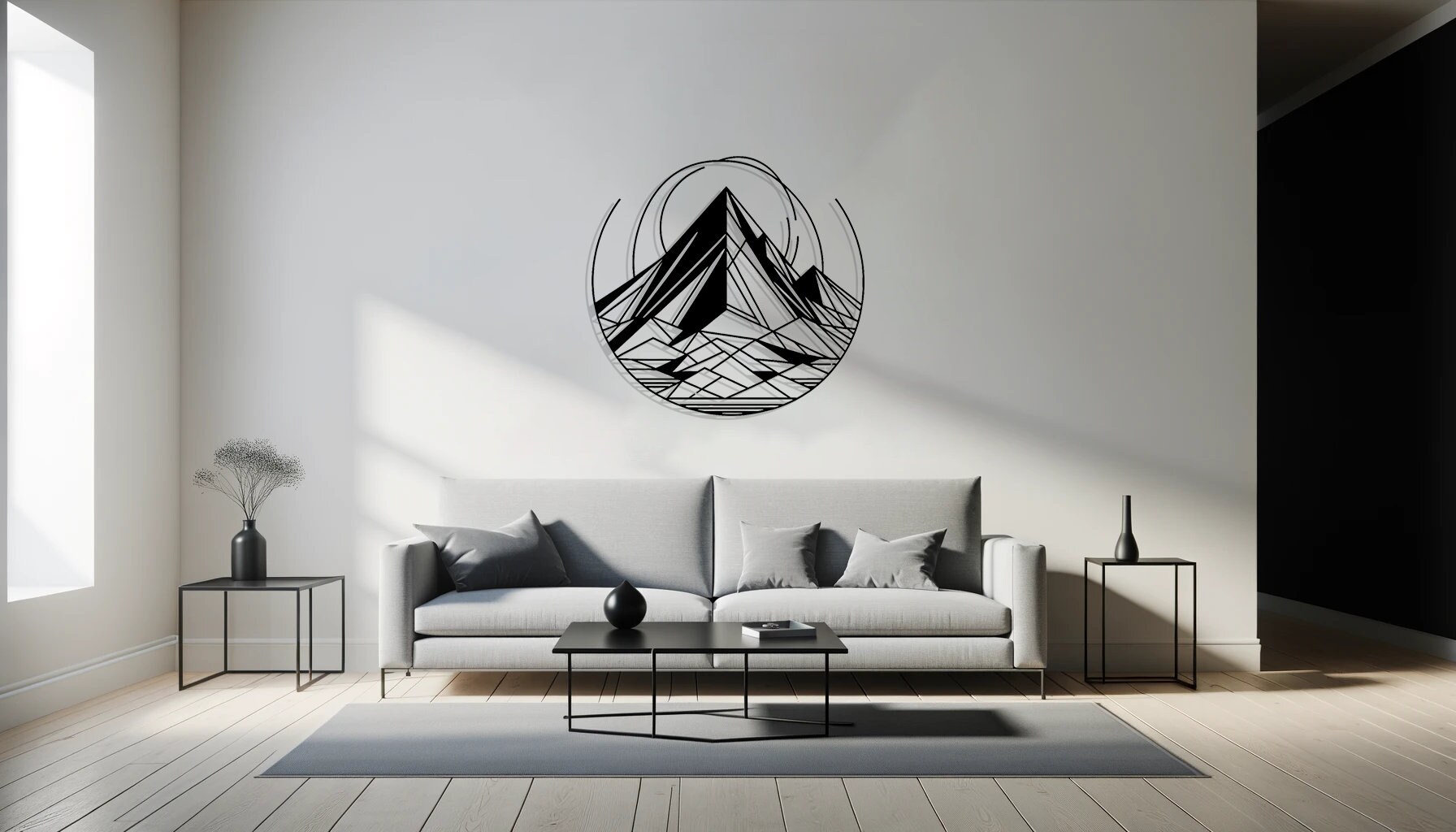 Metal Wall Art, Mountain Metal Wall Art Decor, Mountain Vertical Metal ...