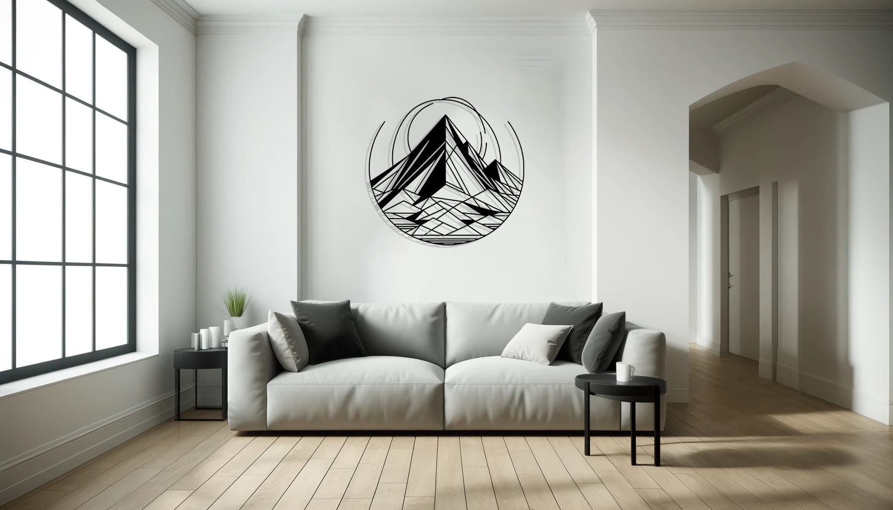 Metal Wall Art, Mountain Metal Wall Art Decor, Mountain Vertical Metal ...