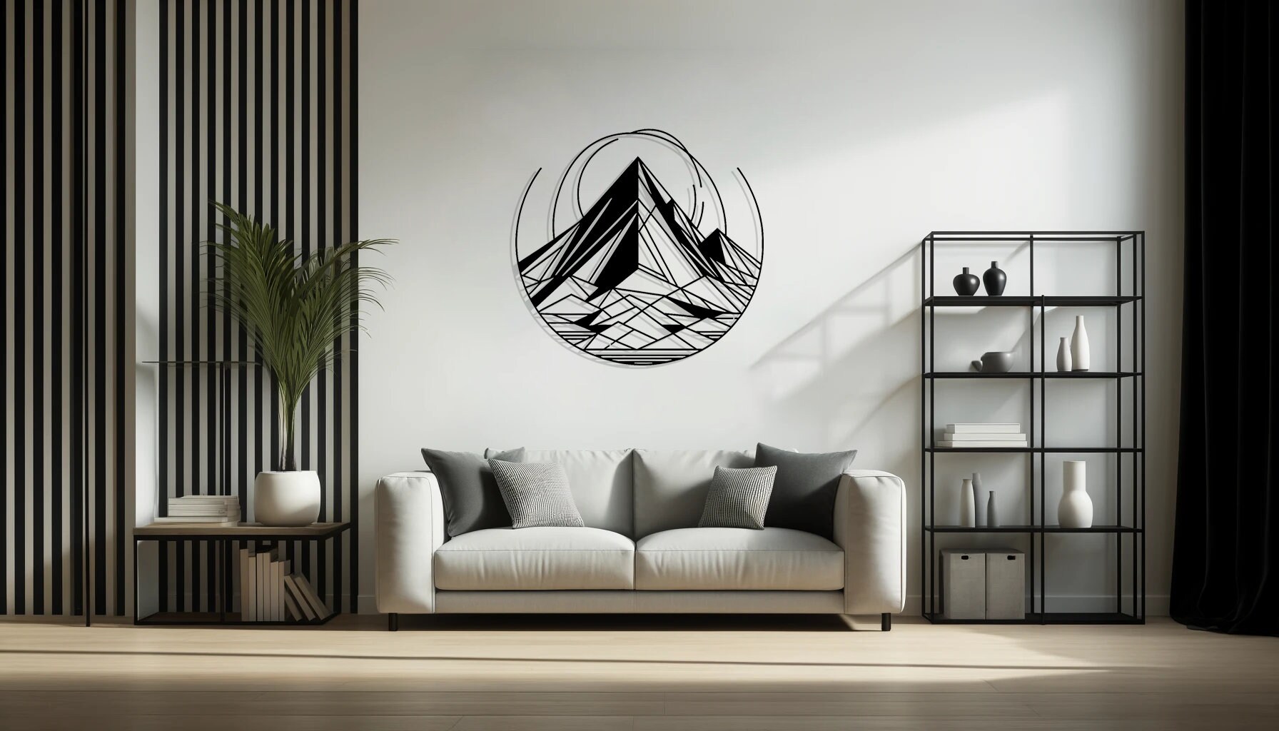 Metal Wall Art, Mountain Metal Wall Art Decor, Mountain Vertical Metal ...