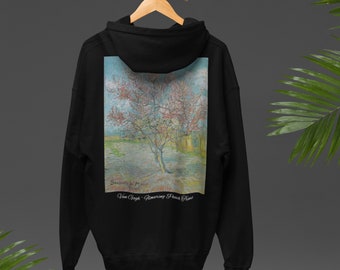 Van Gogh Flowering Peach Trees Classical Art Hoodie Vintage Art Hoodie Aesthetic Hoodie Dark Academia Hoodie Famous sweatshirt Art Gift