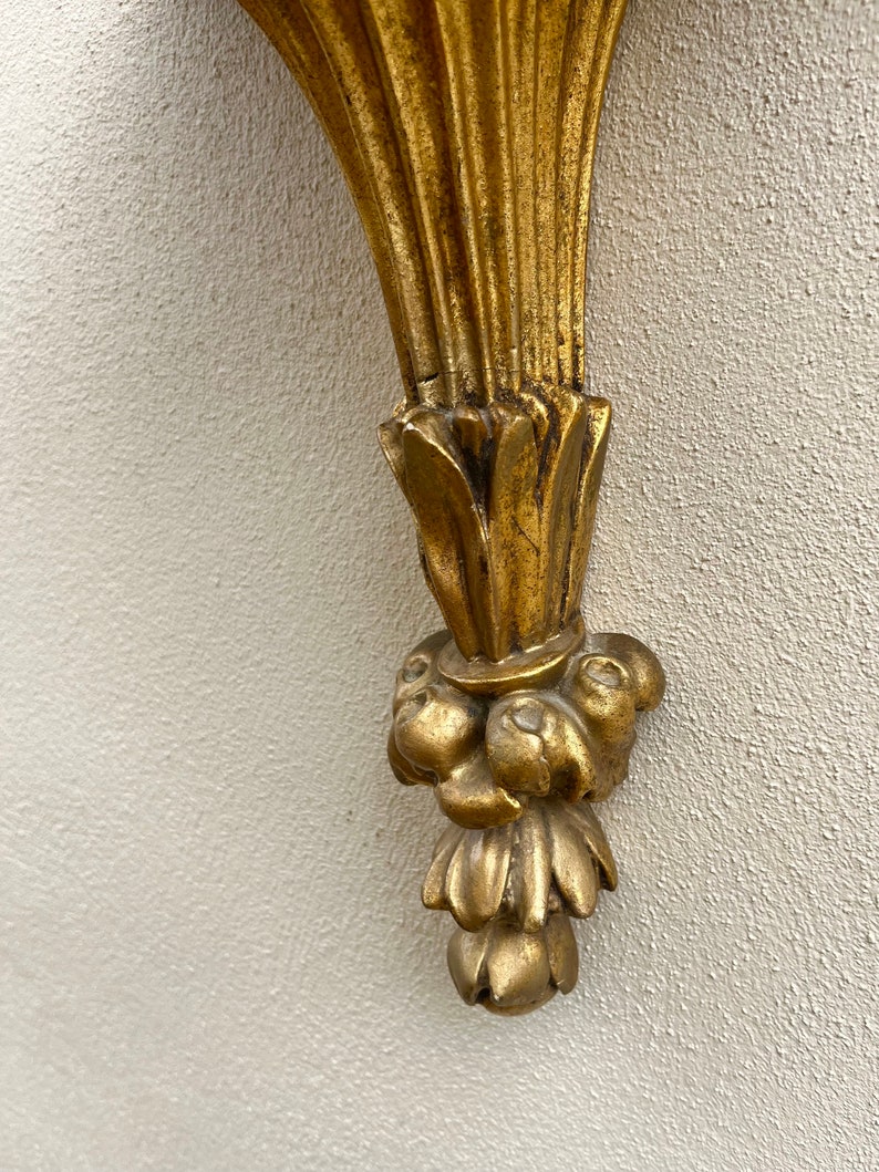 Gold Vintage Italian Baroque Rococo Plaster Wall Shelf Etsy UK