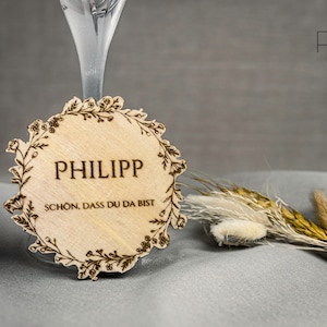 Hochzeit | Kommunion | Jubiläum | Platzkarten Herzform | Personalisiert | Name graviert in Holz | personalisierbar | Wunschgravur
