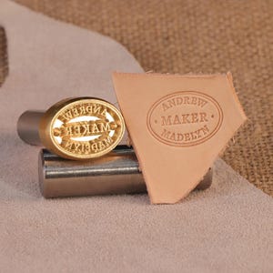 Herramienta de grabado de cuero personalizada, sello de cuero con mango de prensa en frío, plancha de marca de cuero personalizada, regalo personalizado para hombre de cuero