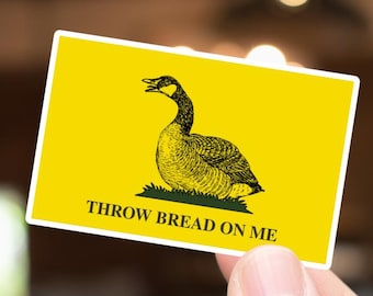 2 Funny Silly Goose Stickers, Throw Bread On Me, Don't Tread On Me, Funny Marines Sticker, Funny Military Sticker