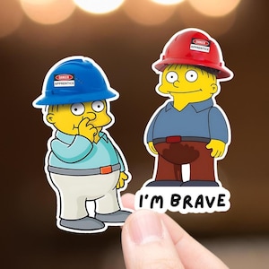 2pcs Funny Hardhat Stickers, Funny Construction Stickers, Blue Collar Stickers, Apprentice Stickers