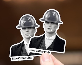 2pcs Peeky Blinders ,Funny Blue Collar Stickers, Construction Stickers, Skilled Trade