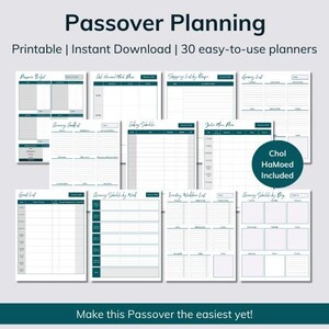 Passover Planning 2026: Printable Pesach Schedules & Checklists (Instant Download)