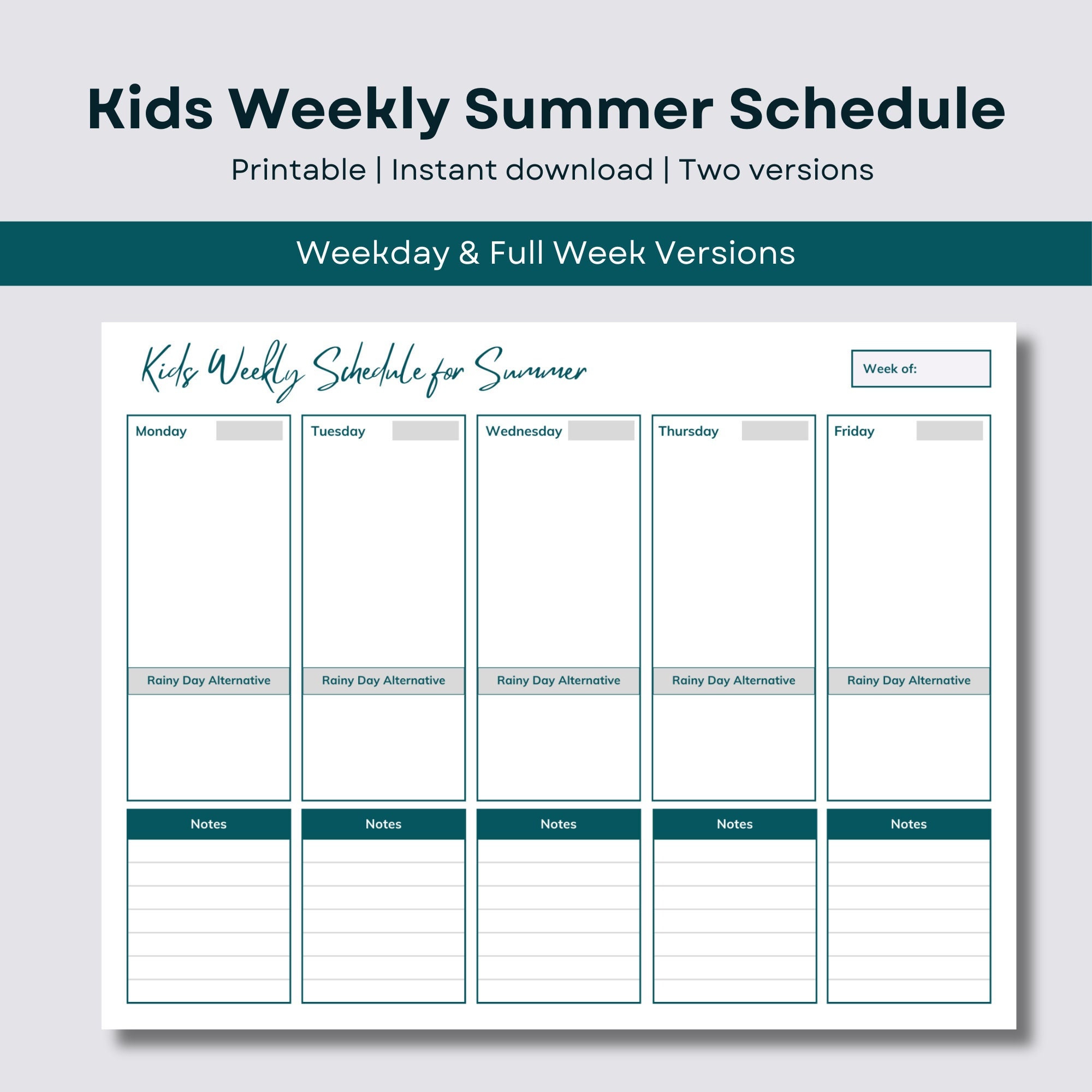 weekly-summer-schedule-for-kids-summer-calendar-kids-summer-schedule-summer-planner-family-weekly-schedule-printable-pdf-etsy