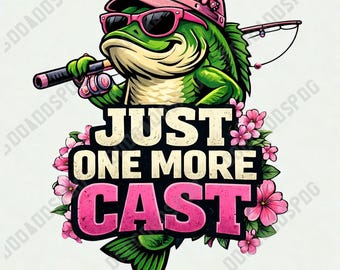 Pesca al black bass PNG: design di una ragazza pescatrice (download digitale)