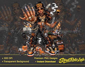 Nail Boss PNG, Tecnica di unghie Hip Hop Sublimazione, Stacks Nailz, Artista di colore Download