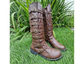 Botas Ren Faire, botas renacentistas, botas piratas, botas medievales, botas vikingas, botas cosplay, botas retro