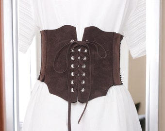 Renaissance Corset Belt, Ren faire bodice, Medival Corset belt, Milkmaid belt, Viking corset, faux leather cosplay belt