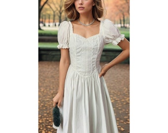 Milchmädchen Kleid,Feenkleid,Korsett Kleid, Cottagecore Kleid,Prärie Kleid, Renaissance Kleid, Feenkleid, Hochzeitsgast Kleid