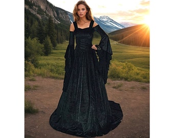 Renaissance wedding dress, Renaissance outfit, medieval gown, medieval dress regency dress, victorian dress, cottagecore dress,