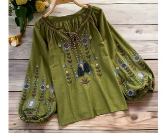 Blouse paysanne femme, Cottagecore Top, Cottage Core Blouse, Blouse victorienne, Blouse Renaissance, Blouse édouardienne, Blouse llace, Blouse Boho