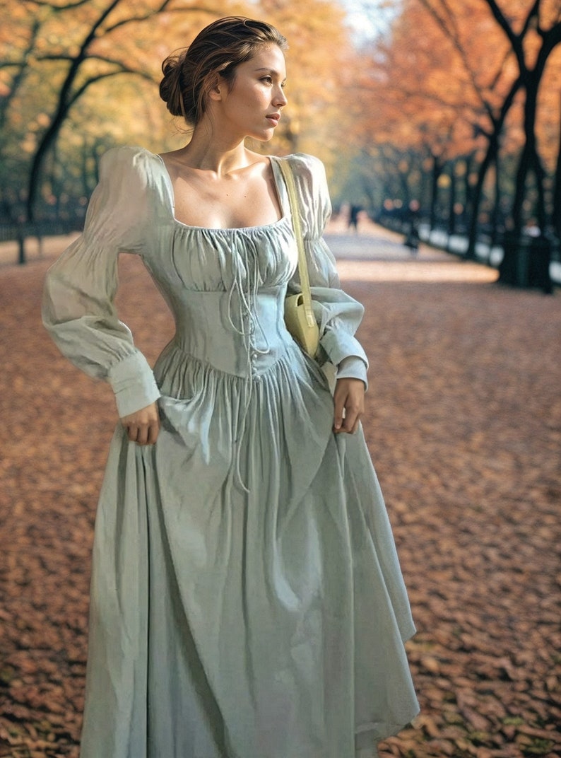 Robe de mariée palais de justice, robe de laitière, robe cottagecore, robe de fée, robe d'invitée de mariage, robe française, an 2000, robe de bal, retour aux sources image 2