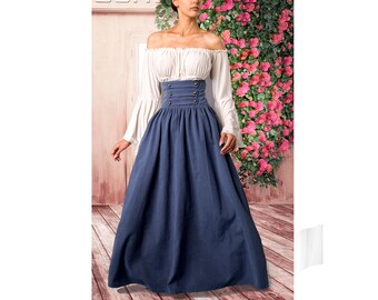 Premium Renaissance skirt, ren fair skirt, medieval skirt, edwardian skirt, cottagecore skirt, steampunk skirt, victorian skirt,
