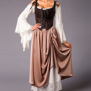 Renaissance dress, Ren faire costume, medieval costume,prairie dress,Ren Faire Dress,cottagecore dress,milkmaid dress, Renaissance corset Bild 8
